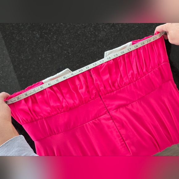 Plus Size Chiffon Gown - Hot Pink and White US 20 / EU 52 - Picture 14 of 17